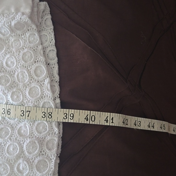 Calvin Klein Shirt dress with lace cotton lace front. Women size 12 - Picture 9 of 10